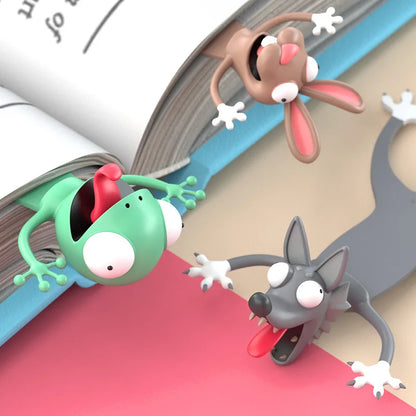 MOHAMM- 1 pièce, drôle 3D stéréoscopique dessin animé, Animal signet pour les amateurs de lecture.&nbsp;