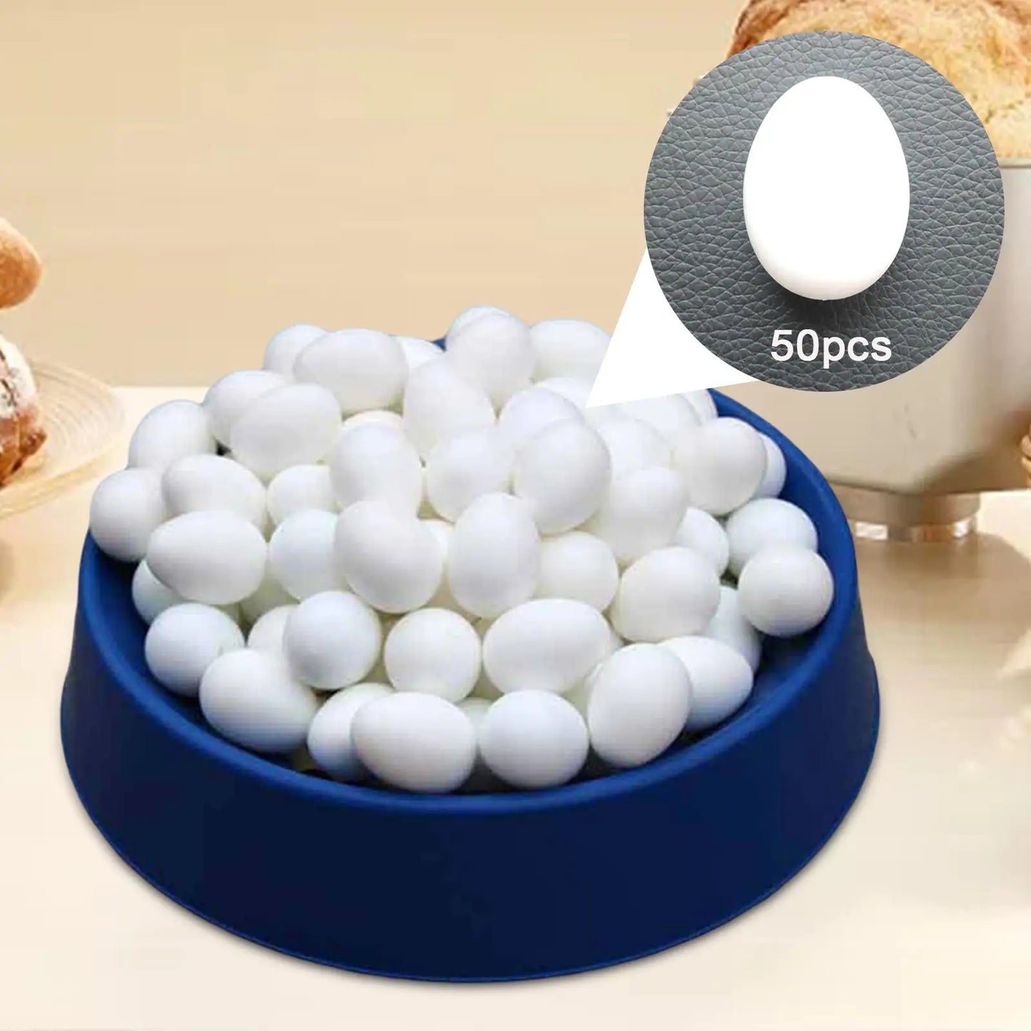 50 Solid Plastic Pigeon Eggs - Perfect for Breeding! 