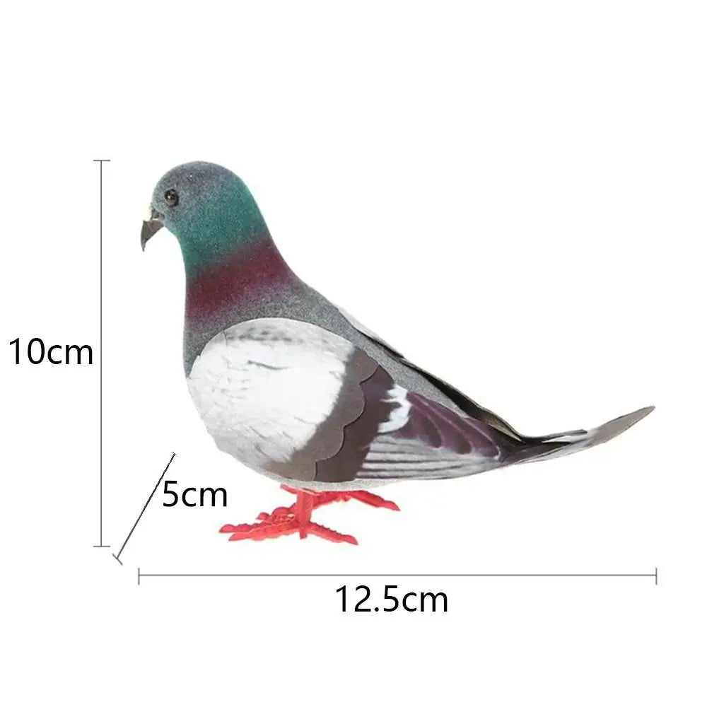 Enchanted Decoration: Bring Nature Home with Grey Artificial Pigeons!