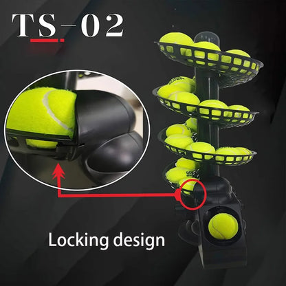 Machine de lancement de balles de Tennis Portable, Machine d'alimentation de balles d'entraîneur, libre-service, pratique de raquette à balançoire unique, TS-02