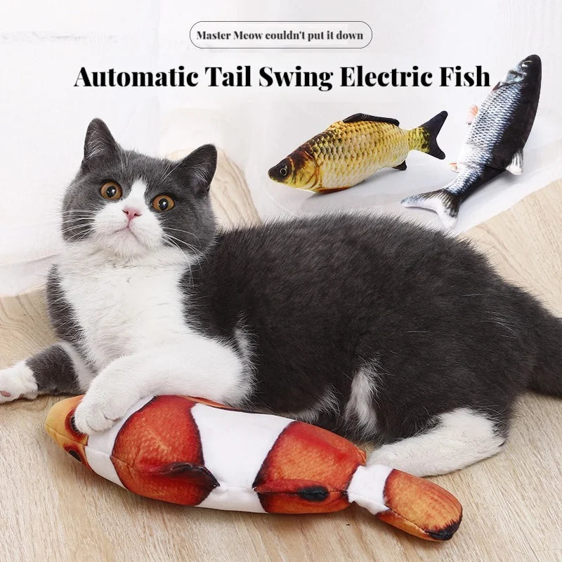 Jouets électrique pour chats, Simulation de poisson, balançoire, amusant, chargeur USB
