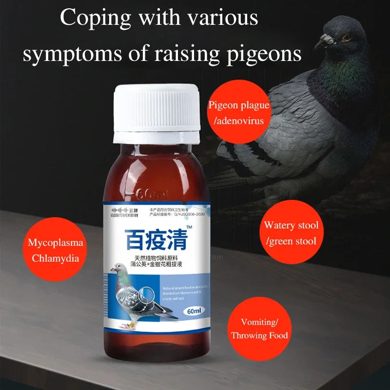 Green diarrhea, Newcastle viral diseases, Bursitis and bacterial diseases? This pigeon medicine is the solution!