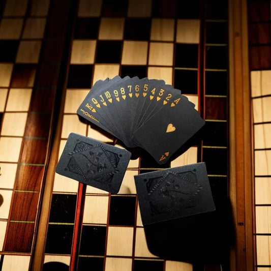 Couleur noir or jeu de cartes jeu de cartes groupe étanche Poker costume magique D magique paquet jeu de société cadeau Collection