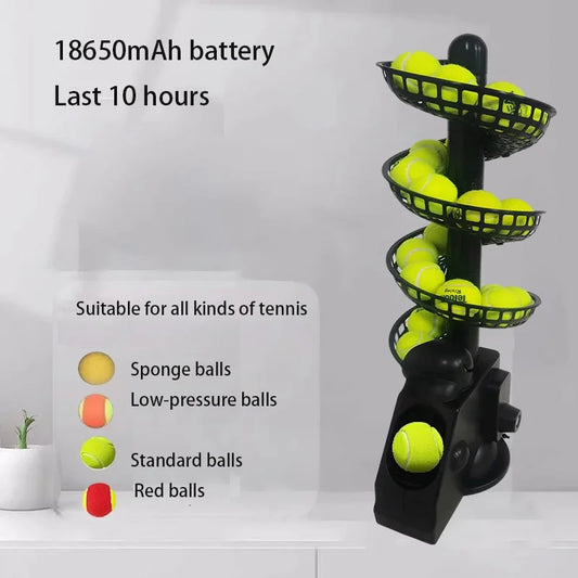 Machine de lancement de balles de Tennis Portable, Machine d'alimentation de balles d'entraîneur, libre-service, pratique de raquette à balançoire unique, TS-02
