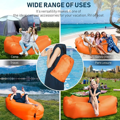 Canapé-lit gonflable rapide, produits de plein Air tendance, sac de couchage de bonne qualité, sac paresseux, canapé de plage