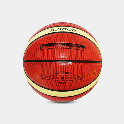 Ballon de basket-Ball fondu XJ1000 taille officielle 7/6/5 en cuir PU pour l'entraînement de Match en intérieur et plein air