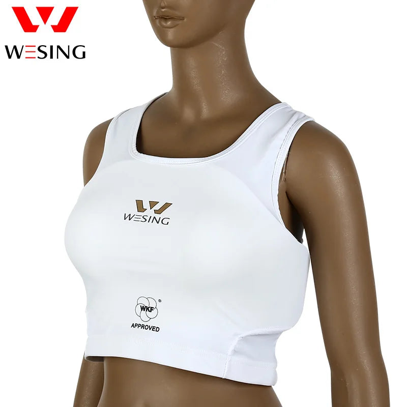Wesing – protège-poitrine de karaté pour femme, protection de poitrine de boxe, approuvée WKF