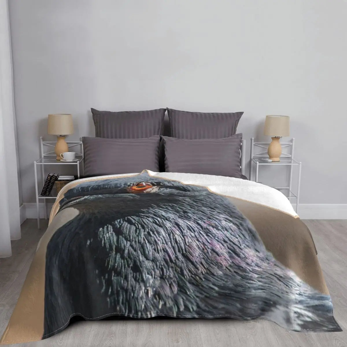 Extremely Soft Microfiber Blanket - Pigeon Pattern