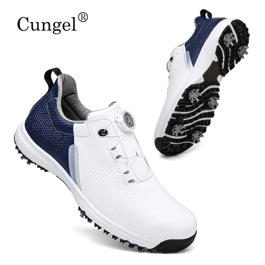 Chaussures de Golf à la mode pour hommes, baskets en cuir, confortables, pour la marche en plein air, 39-46, grandes chaussures de marche