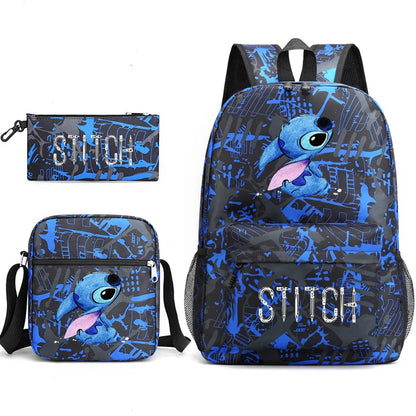 Disney Stitch Mochila- sac à dos enfants. Fermeture éclair, nylon unisexe.