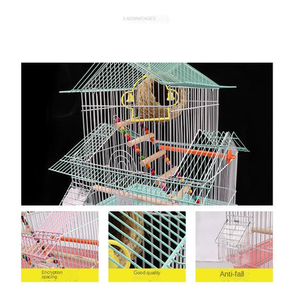 Cage à oiseaux en métal pour perroquets, perruches, nichoirs, rehaussement, nid d'oiseaux.