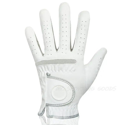 Gants de Golf respirants en tissu Micro doux pour hommes, 1 pièce, avec marqueur magnétique, gant blanc remplaçable