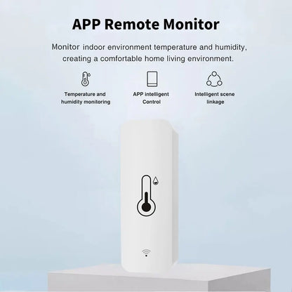 Tuya – capteur de température et d'humidité WiFi, moniteur à distance Smart Life pour maison intelligente, fonctionne avec Alexa Google Assistant