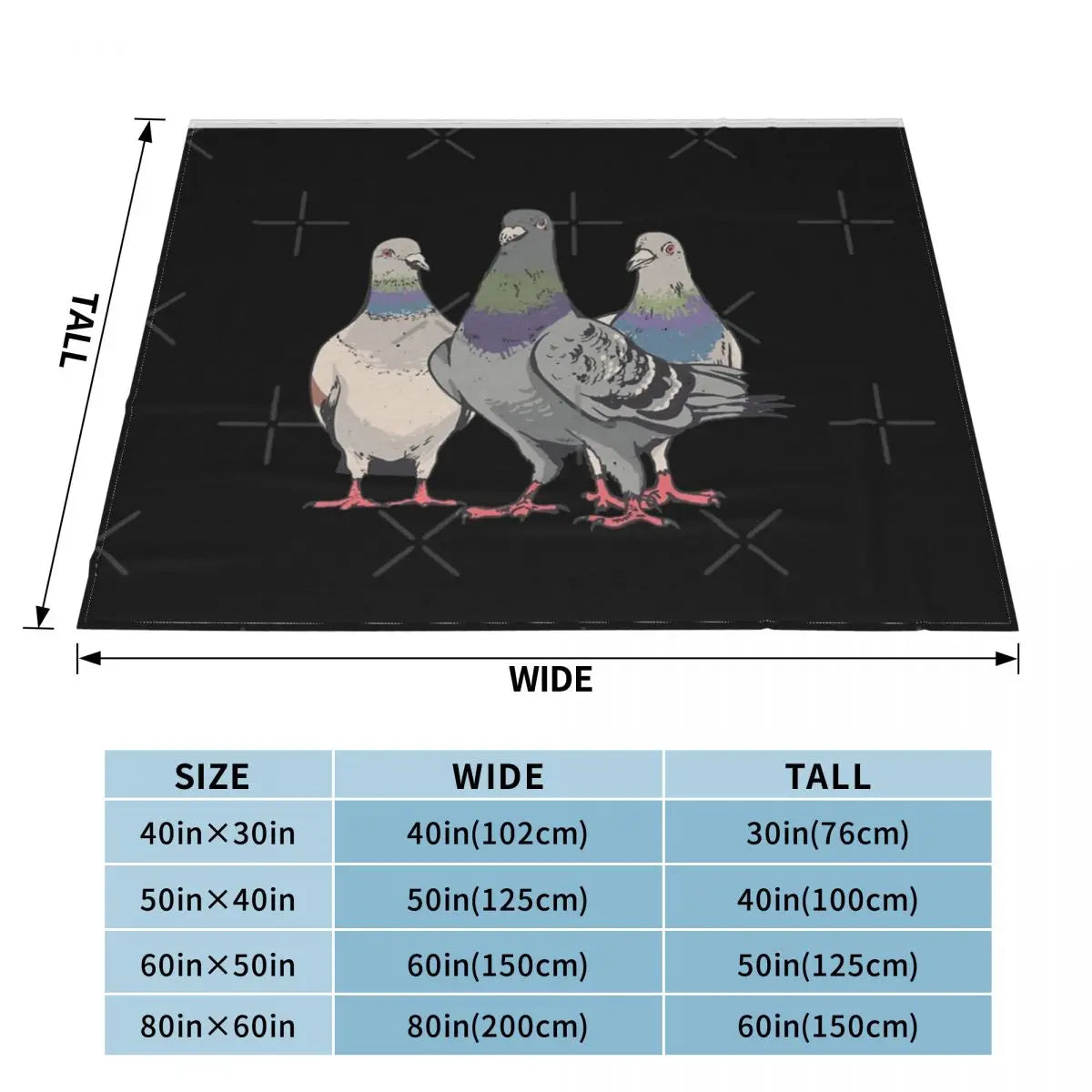 Soft Blanket "Passion Pigeons"