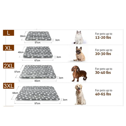 Tapis de lit épais en flanelle pour chiens, tapis de couchage, couverture chaude d'hiver, lit chaud, tapis doux pour chien de taille moyenne et grande, L-3XL