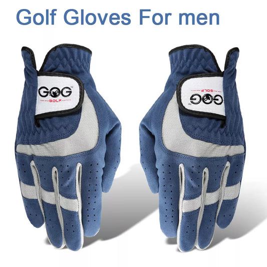 Gant de Golf pour hommes, 1 pièce, tissu de Sport bleu, respirant, main gauche droite, nouvelle marque, bande magique