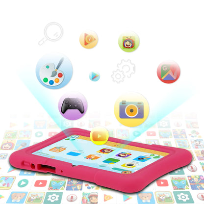 PRITOM Tablette 7 pouces pour enfants Quad Core Android 10 32 Go WiFi Bluetooth Logiciel éducatif installé