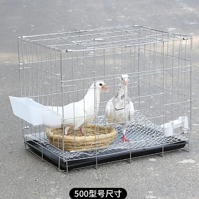 Large Foldable Metal Cage for Pigeons, Doves and Birds: A Comfortable and Portable Space for Your Feathered Pets!