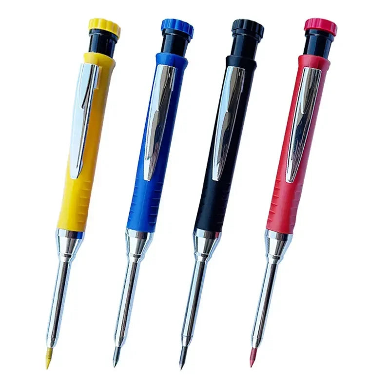 Crayon mécanique de charpentier solide de 2.8mm avec taille-crayon, crayon à tête longue, fourniture de papeterie.