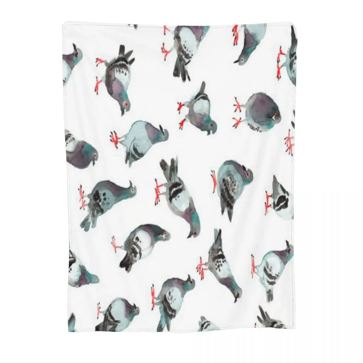 Couverture Microfibre Douce - Les Pigeons